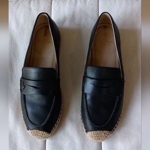 Sam Edelman Anthropologie Kai Espadrille Flats Black Leather Loafers_8